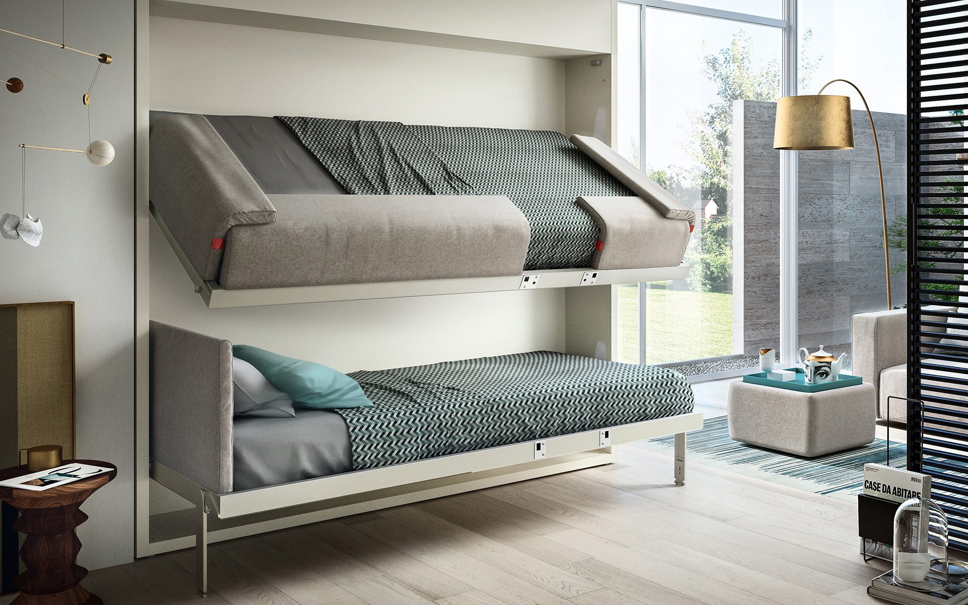 Opklapstapelbed Kali bureau BedHabits 3